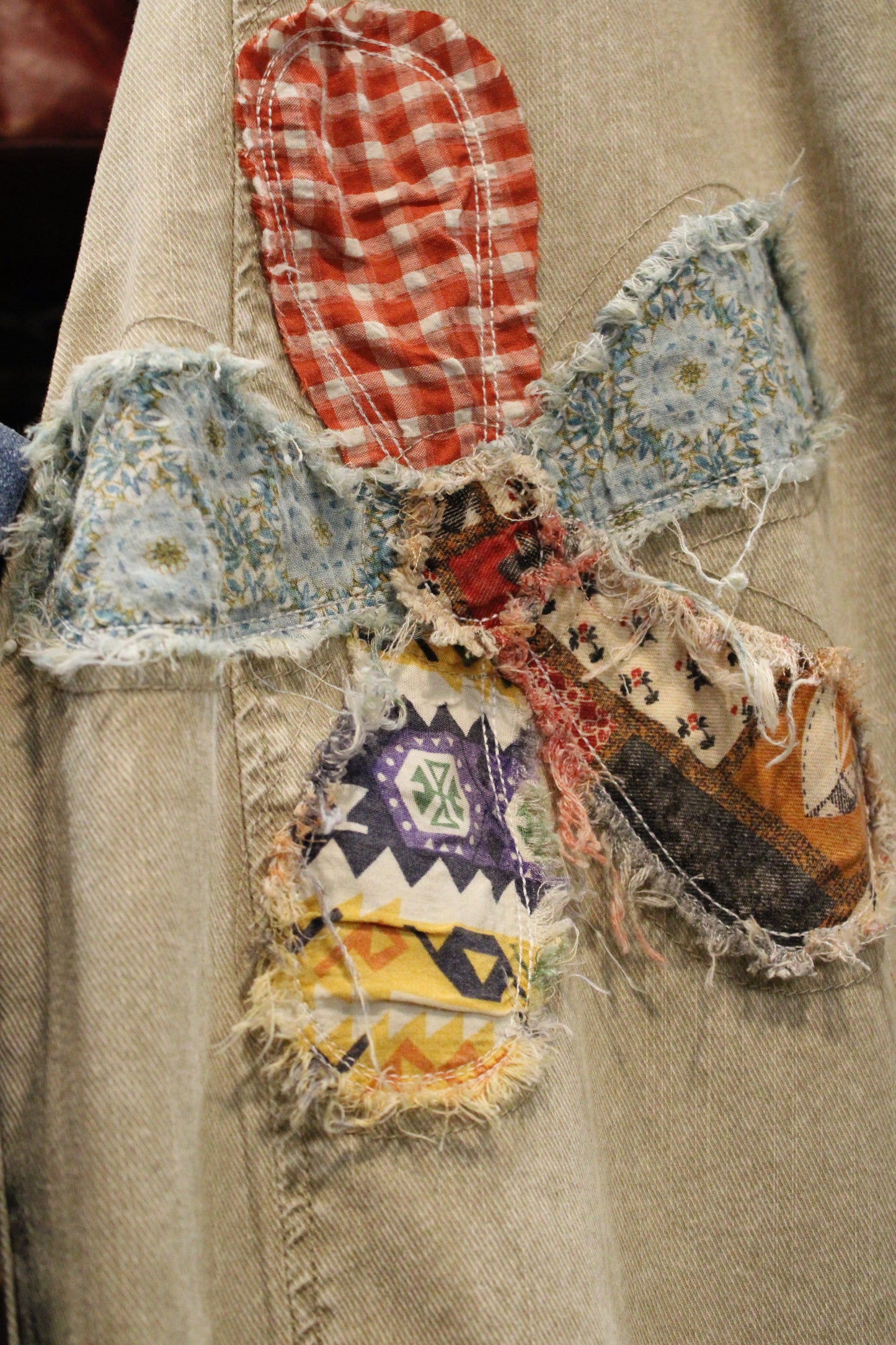 Flower Patch Khaki Overalls