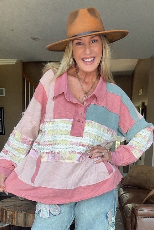 Blush Prairie Waffle Top