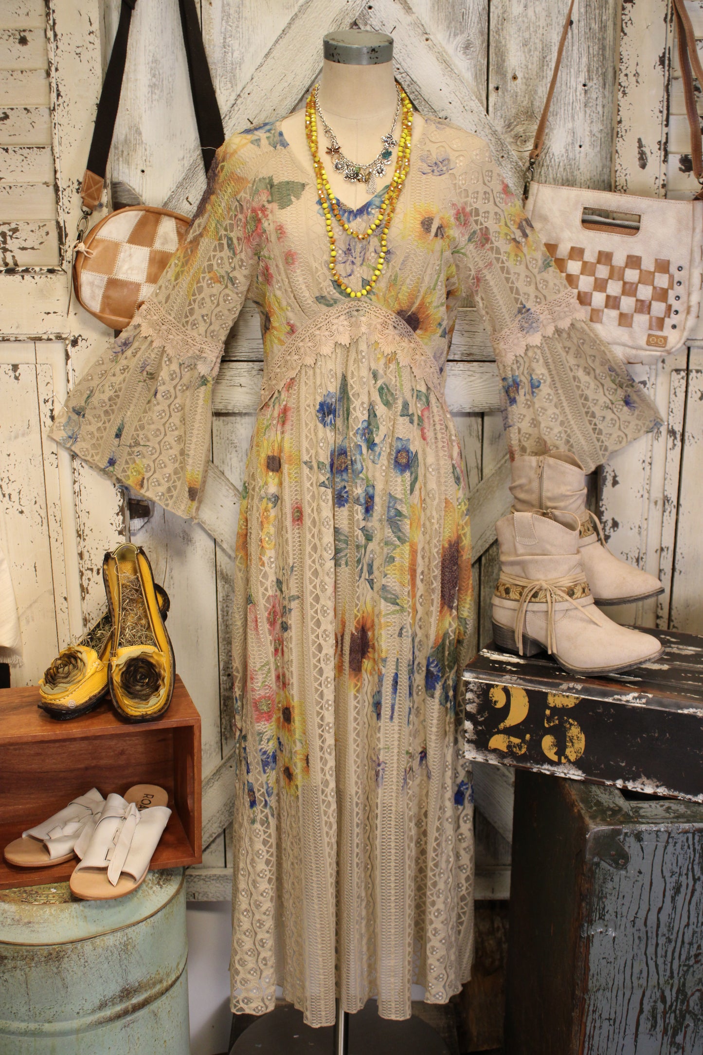 Lead Singer Sunflower Taupe Dress