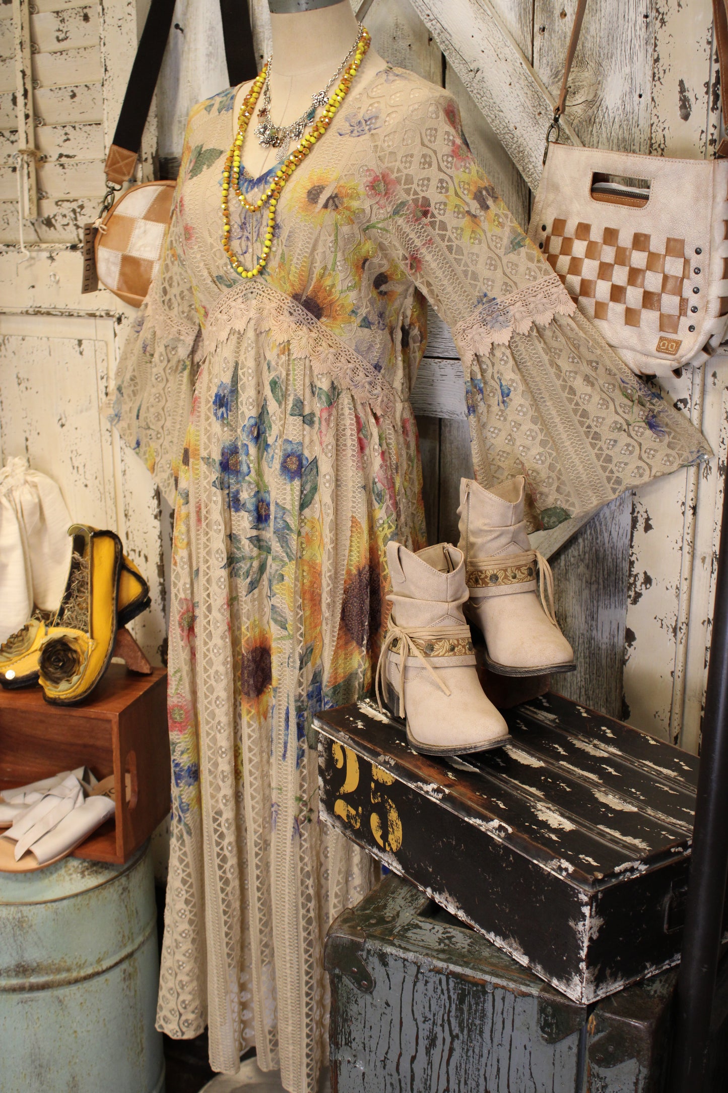 Lead Singer Sunflower Taupe Dress