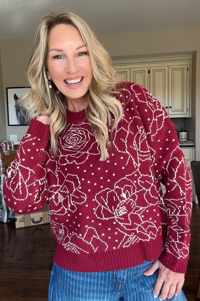 Ruby Romance Sweater