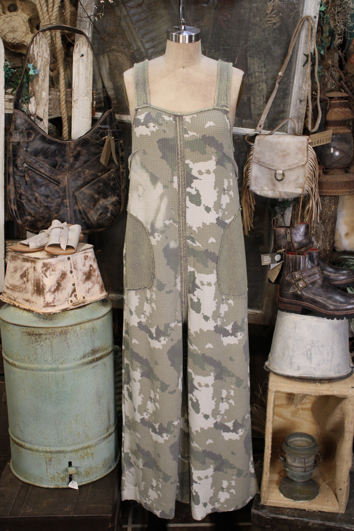 Hidden Olive Camp Overalls