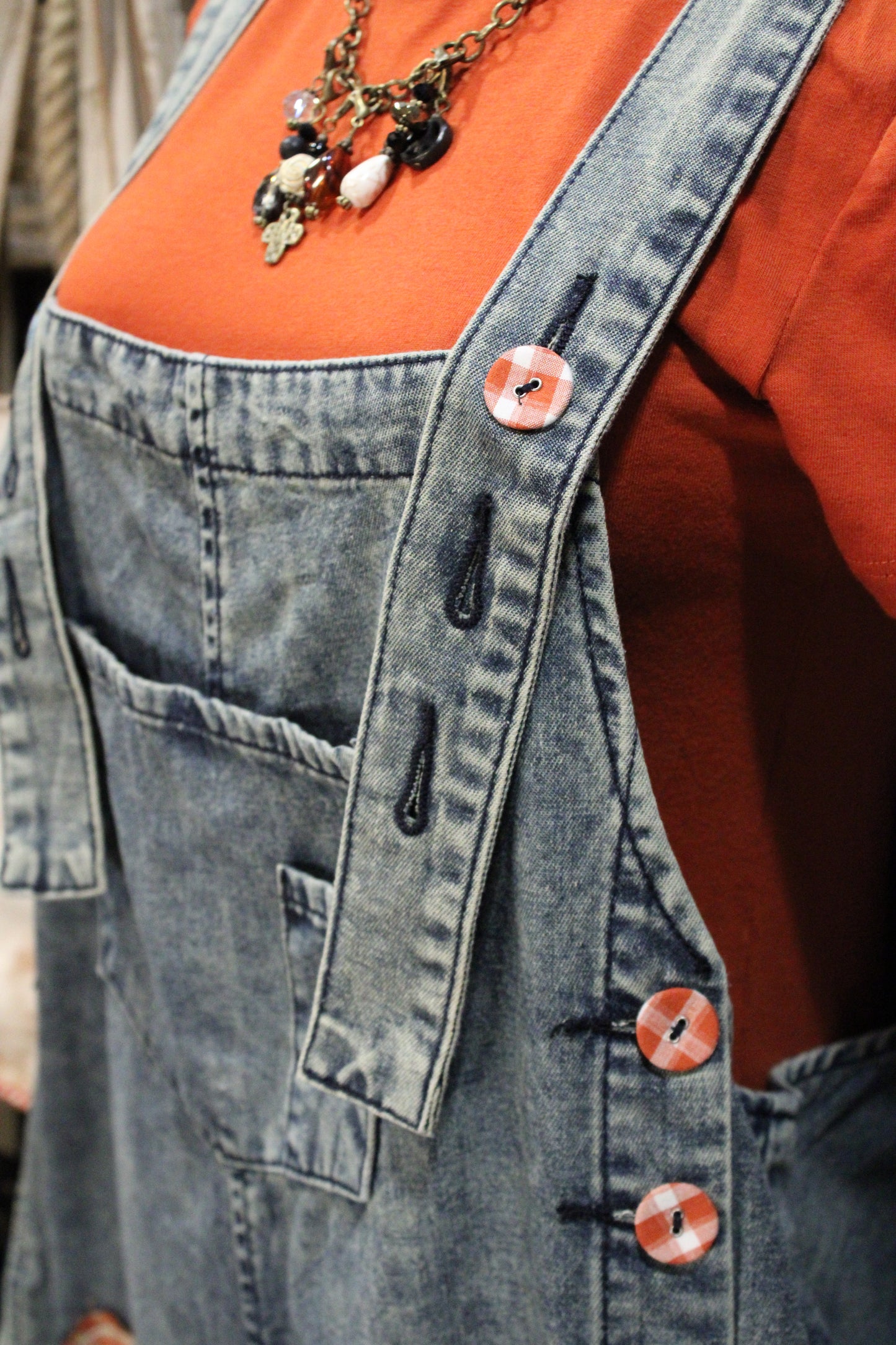Flower Patch Denim Overalls