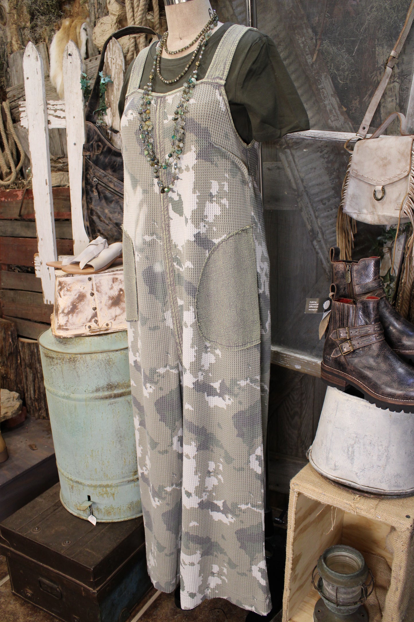 Hidden Olive Camp Overalls