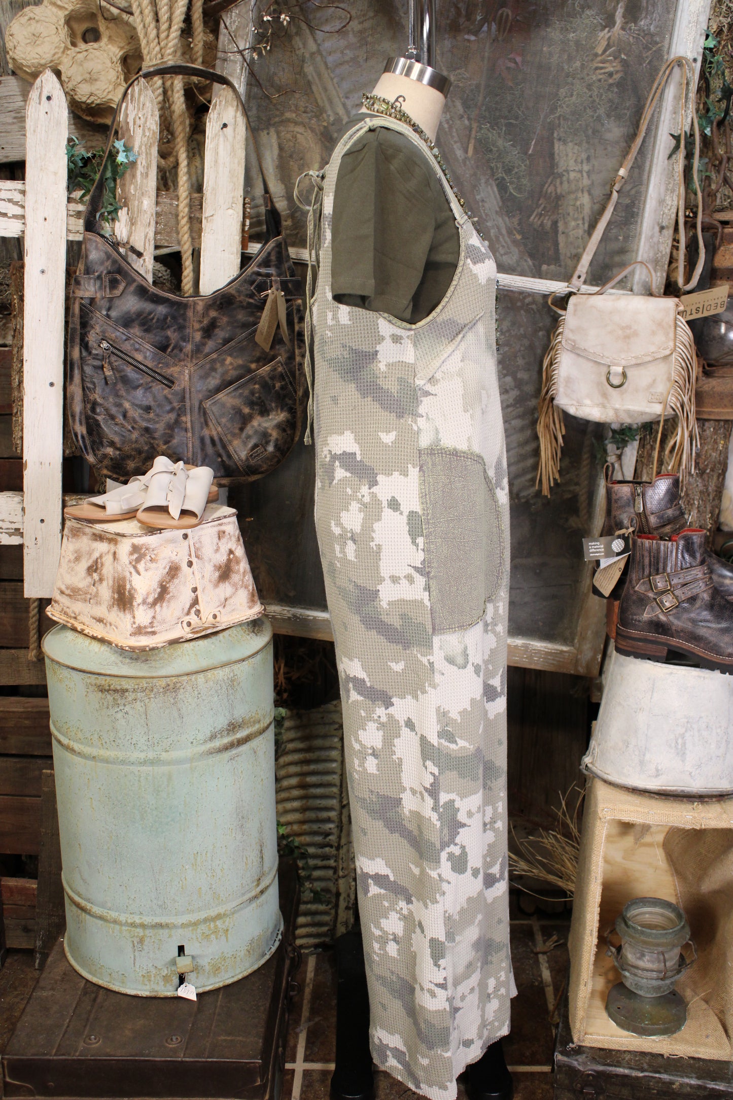 Hidden Olive Camp Overalls