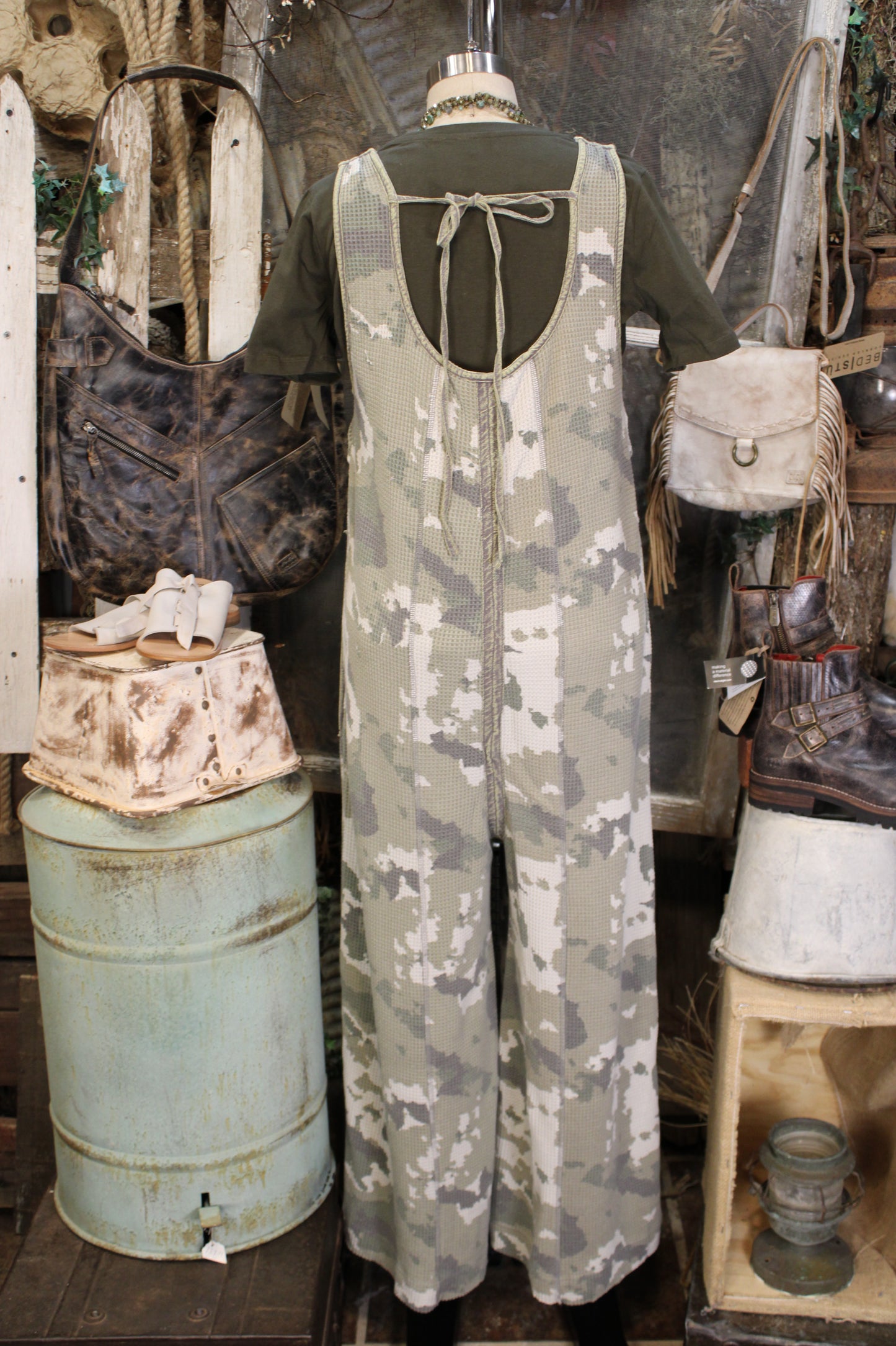 Hidden Olive Camp Overalls