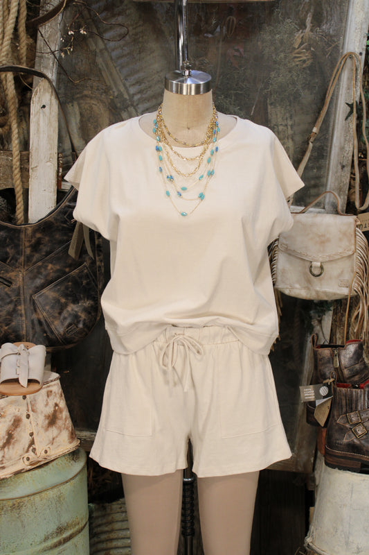 Relaxed Rhythm Cotton Sand Beige Lounge Set