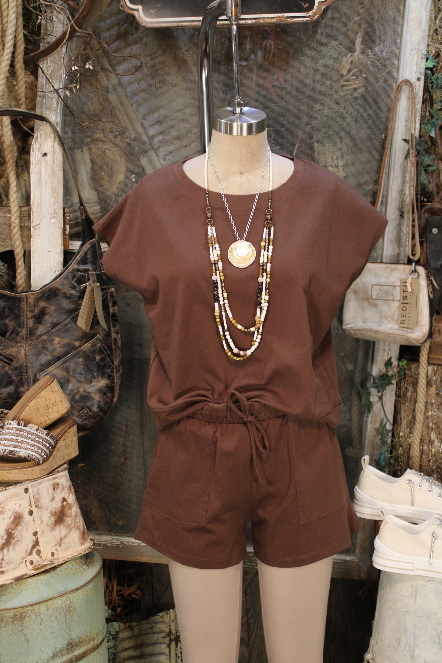 Relaxed Rhythm Cotton Mocha Lounge Set