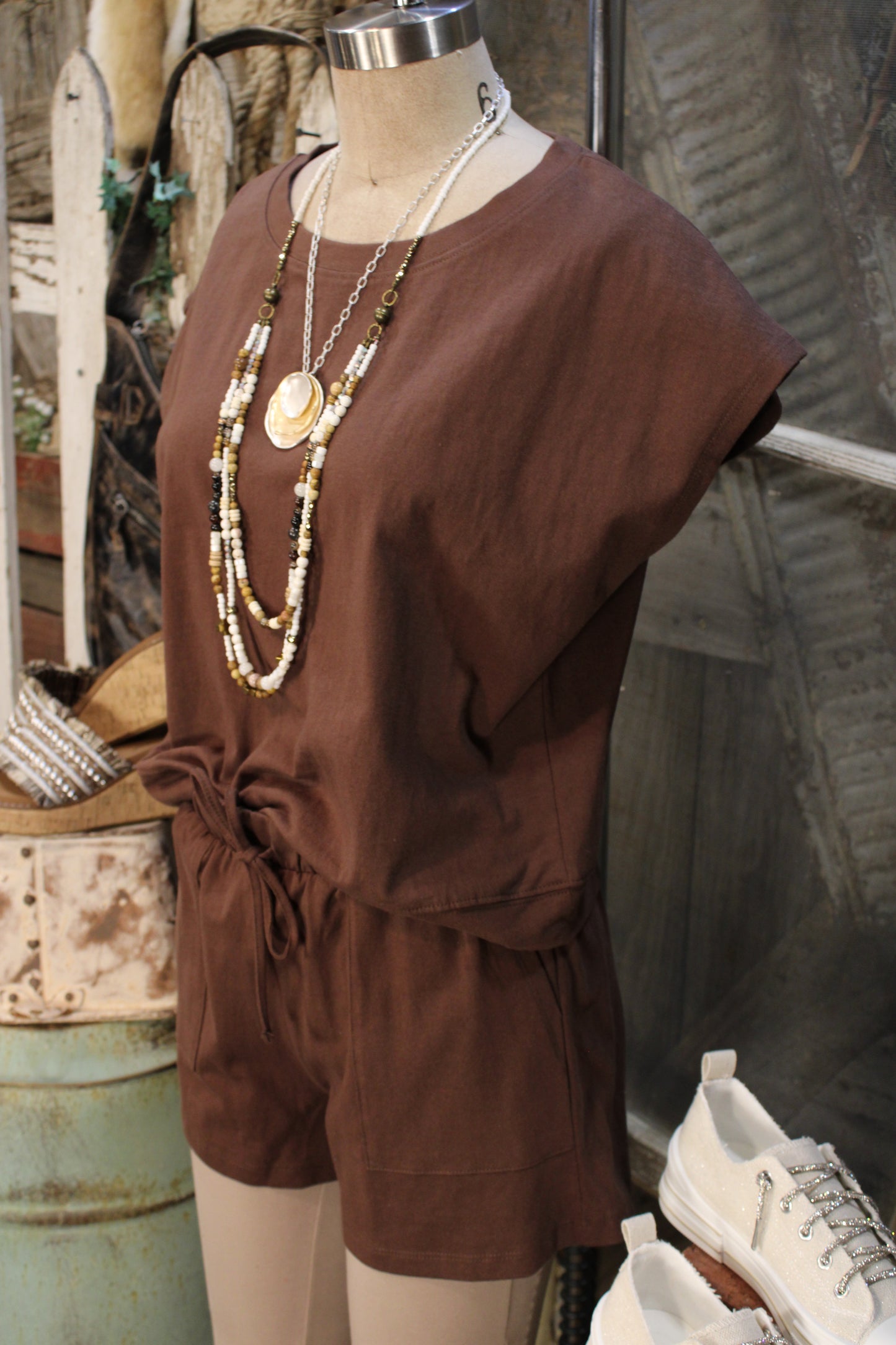Relaxed Rhythm Cotton Mocha Lounge Set
