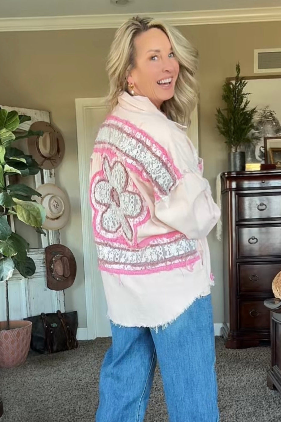 Blushing Bloom Button-Up