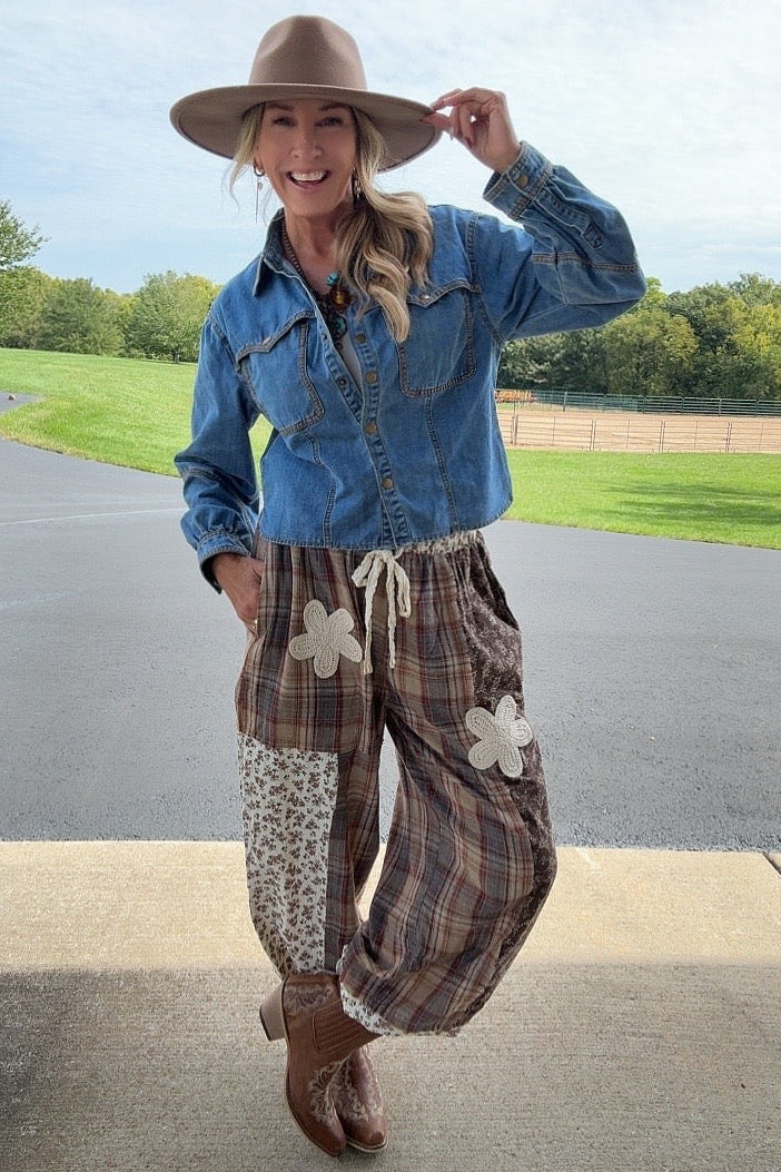 Heritage Petal Patchwork Pants