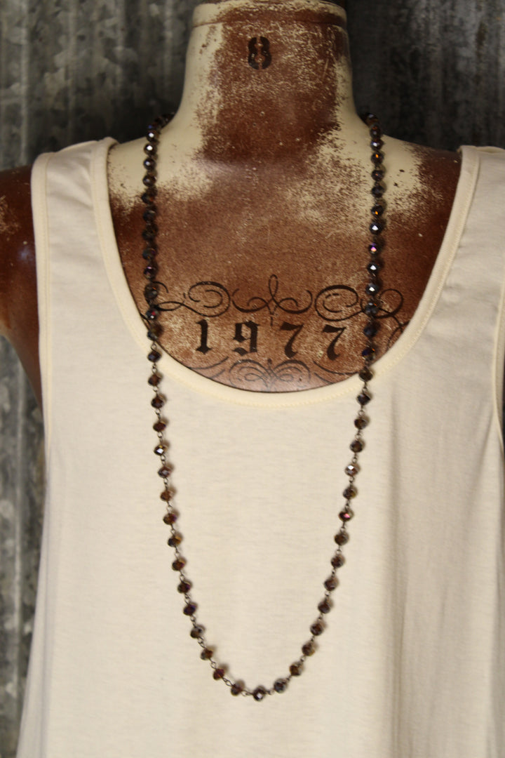 Sparkle And Shine Espresso Short Necklace