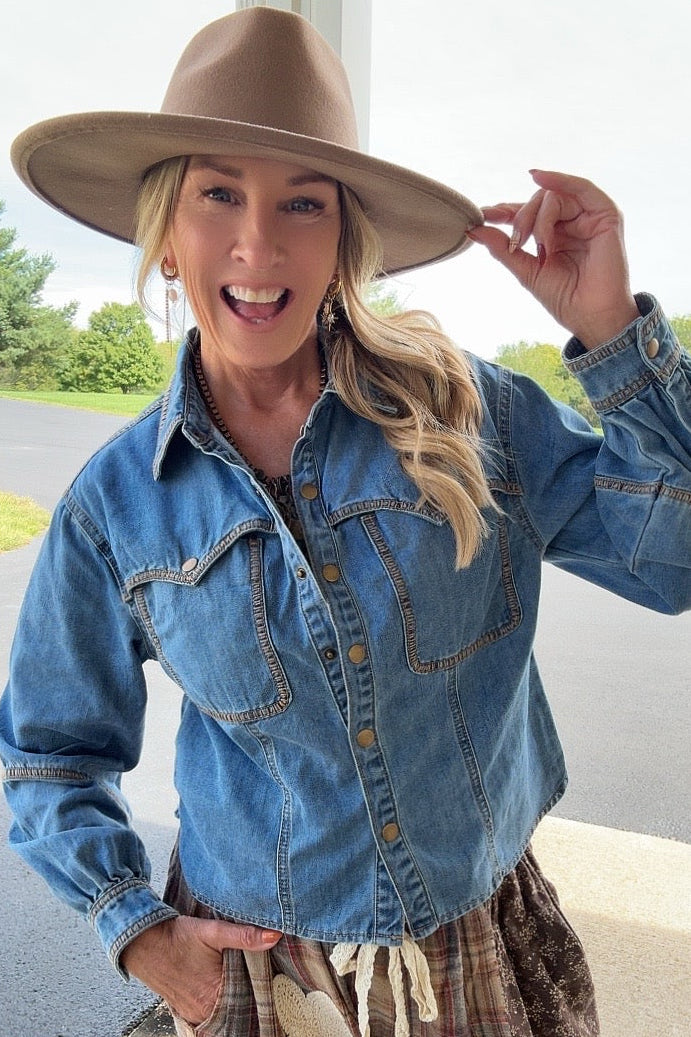Dusty Trails Denim Shacket