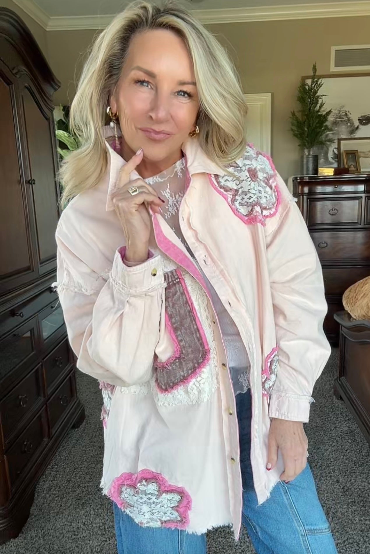 Blushing Bloom Button-Up