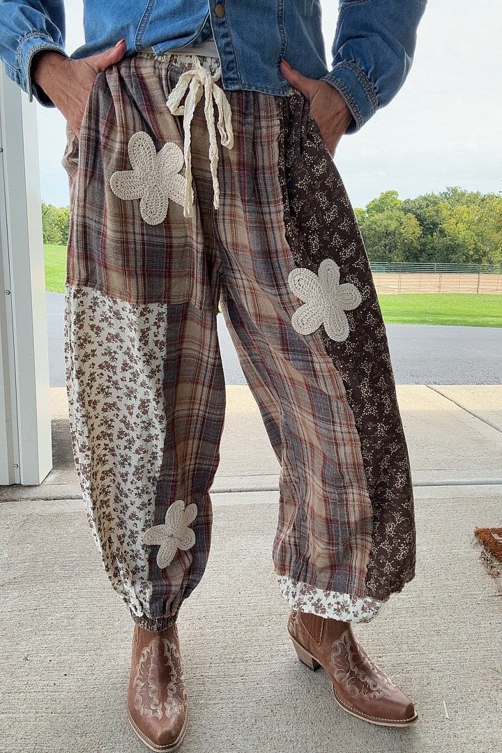 Heritage Petal Patchwork Pants
