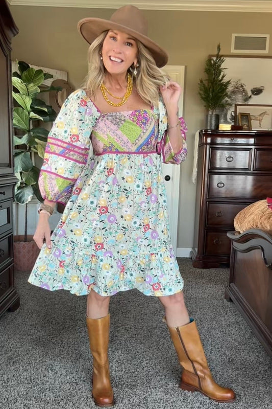 Playful Petals Floral Dress