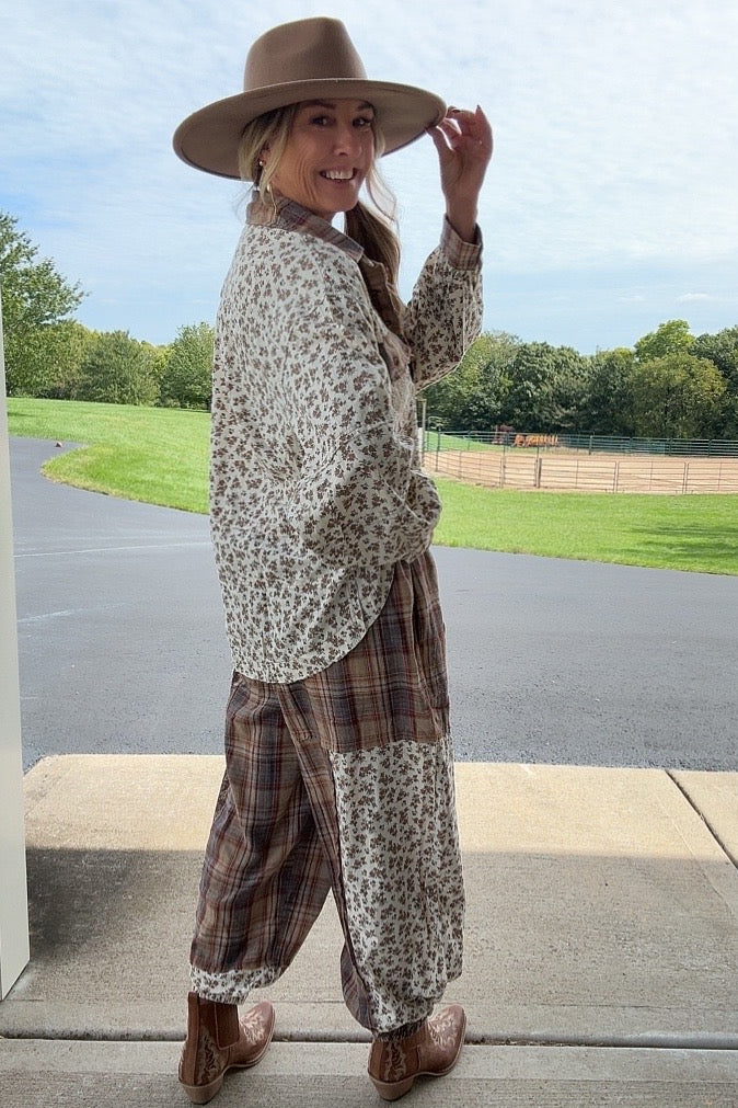 Heritage Petal Patchwork Pants