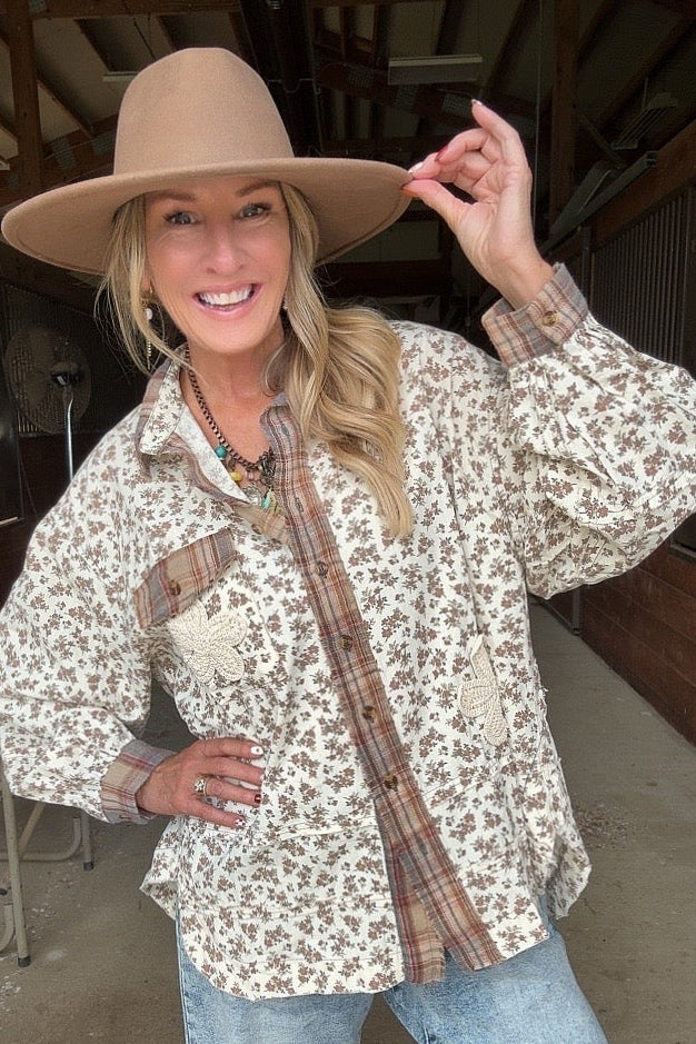 Heritage Petal Patchwork Blouse