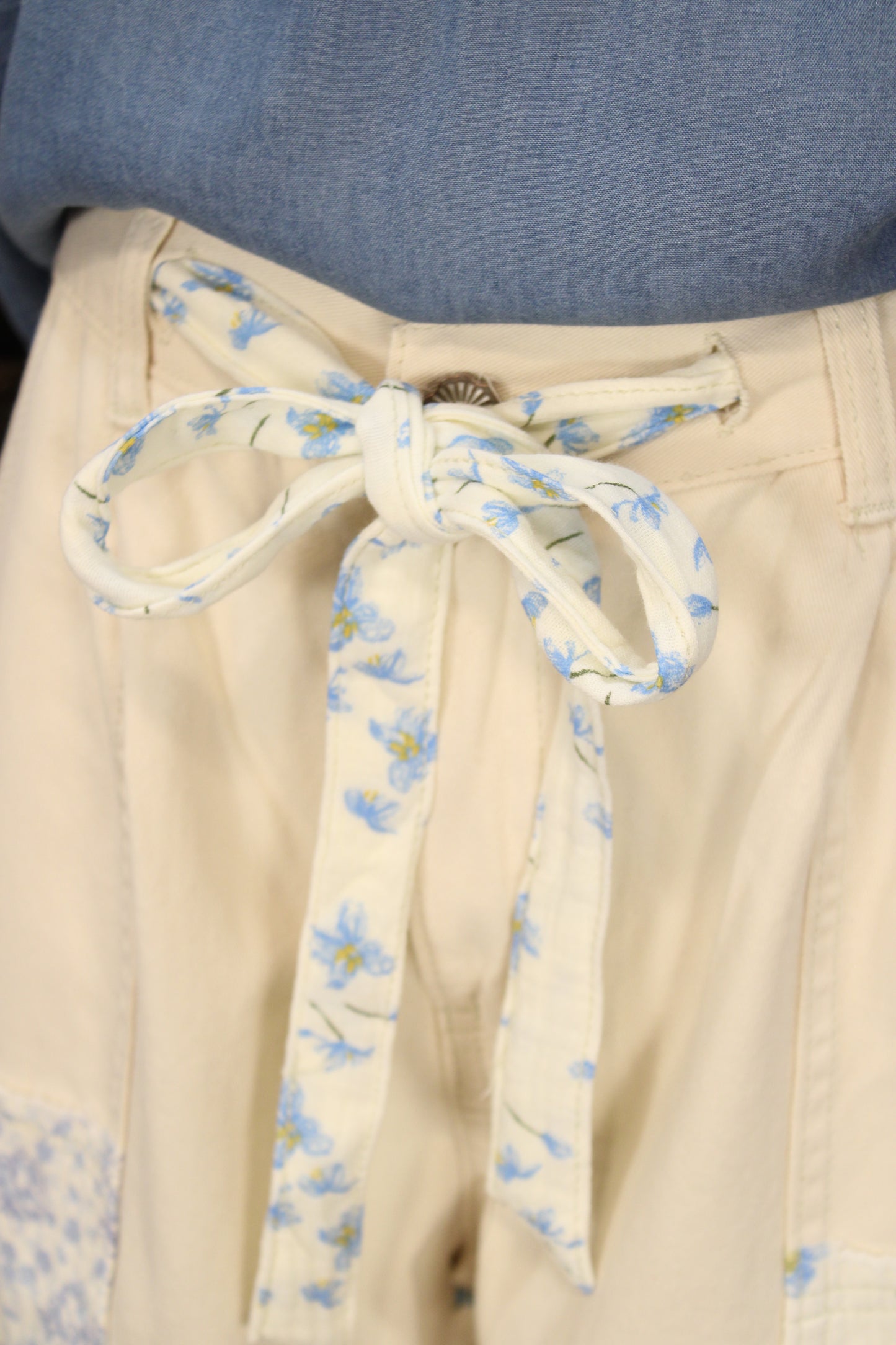 Worn Petals Patch Pants