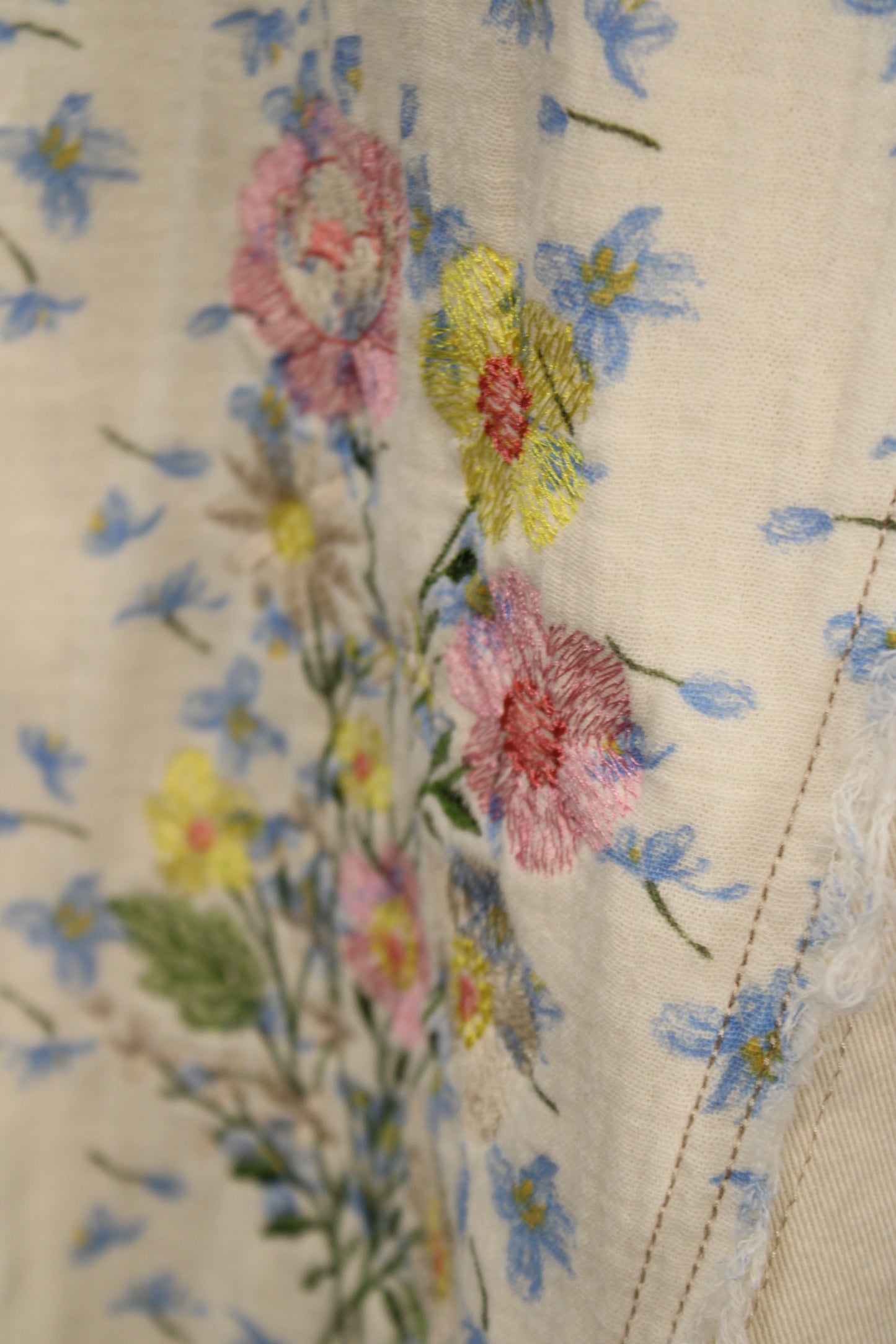 Worn Petals Patch Pants