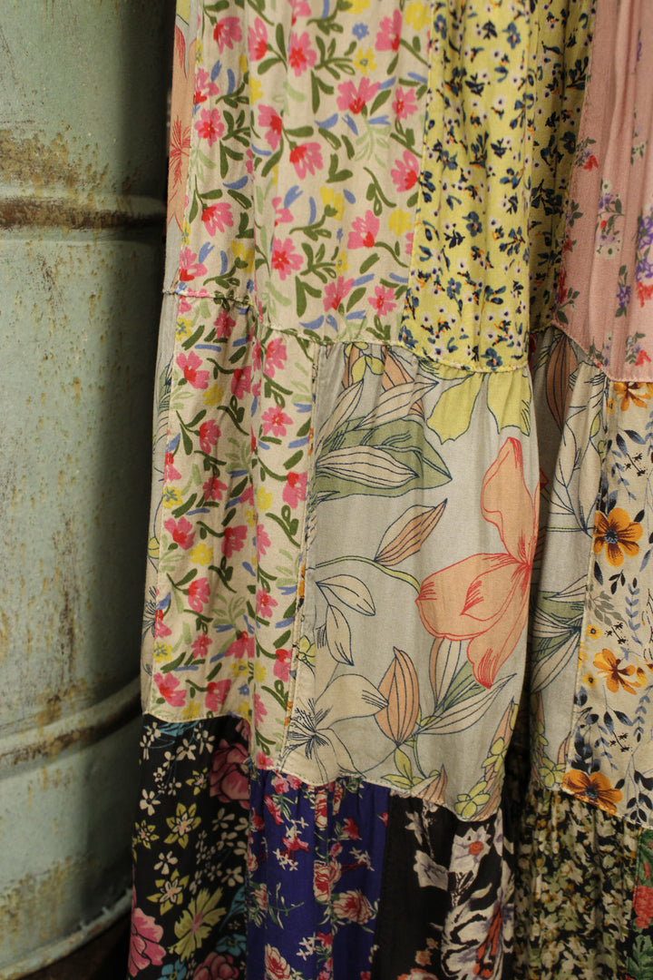 Patchwork Meadow Olive Pants