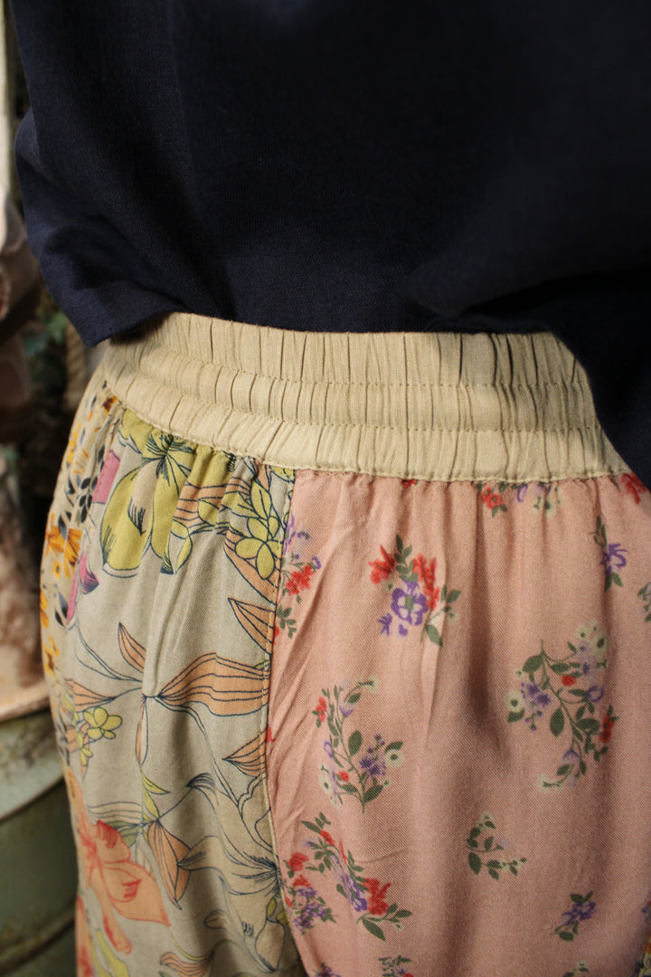 Patchwork Meadow Olive Pants