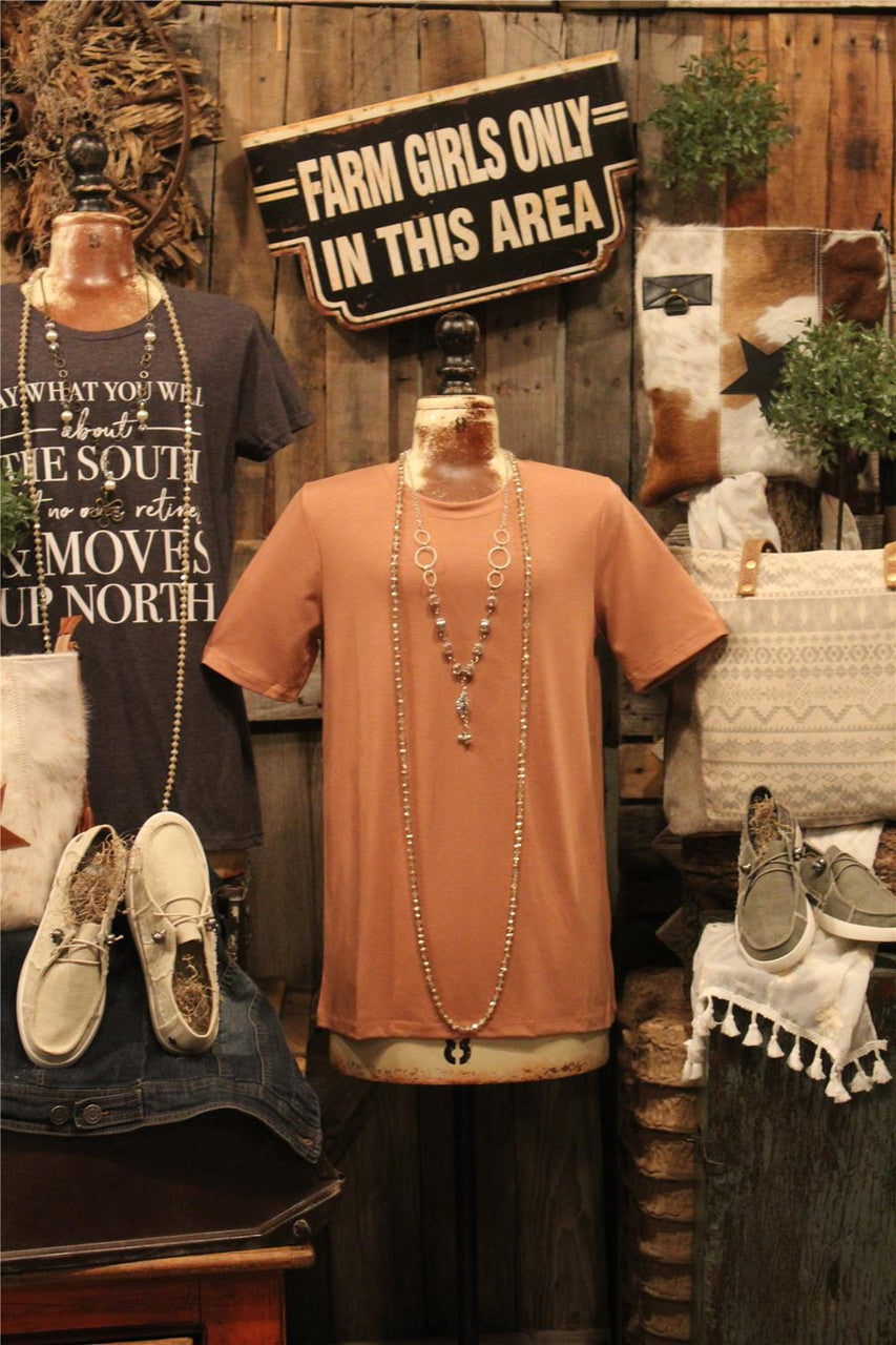 Tan layering tee