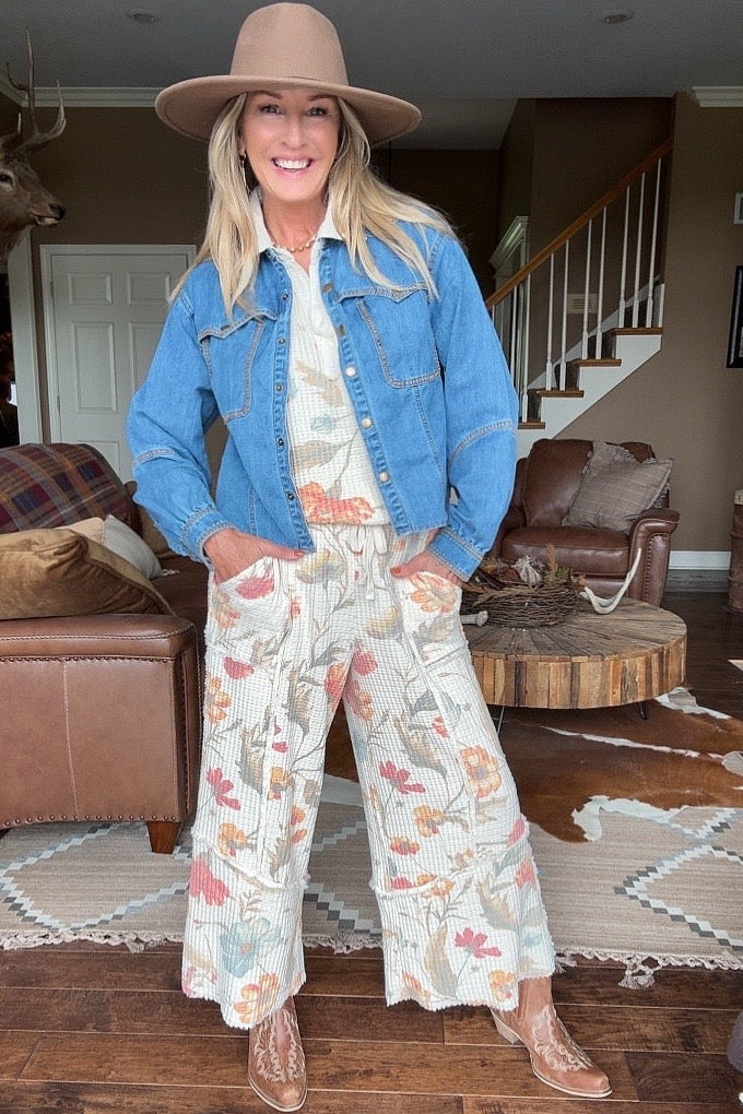 Flower Market Amber Waffle Pants