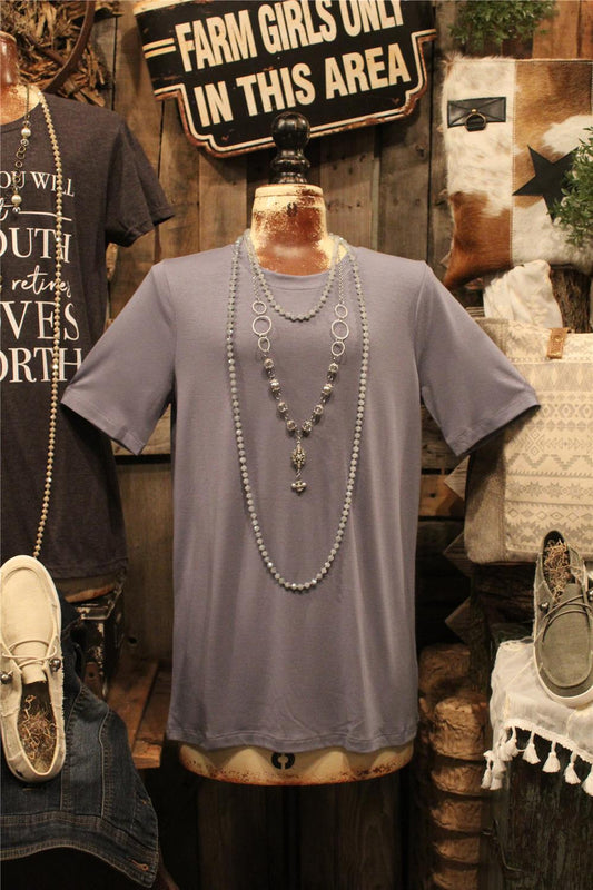 blue layering tee