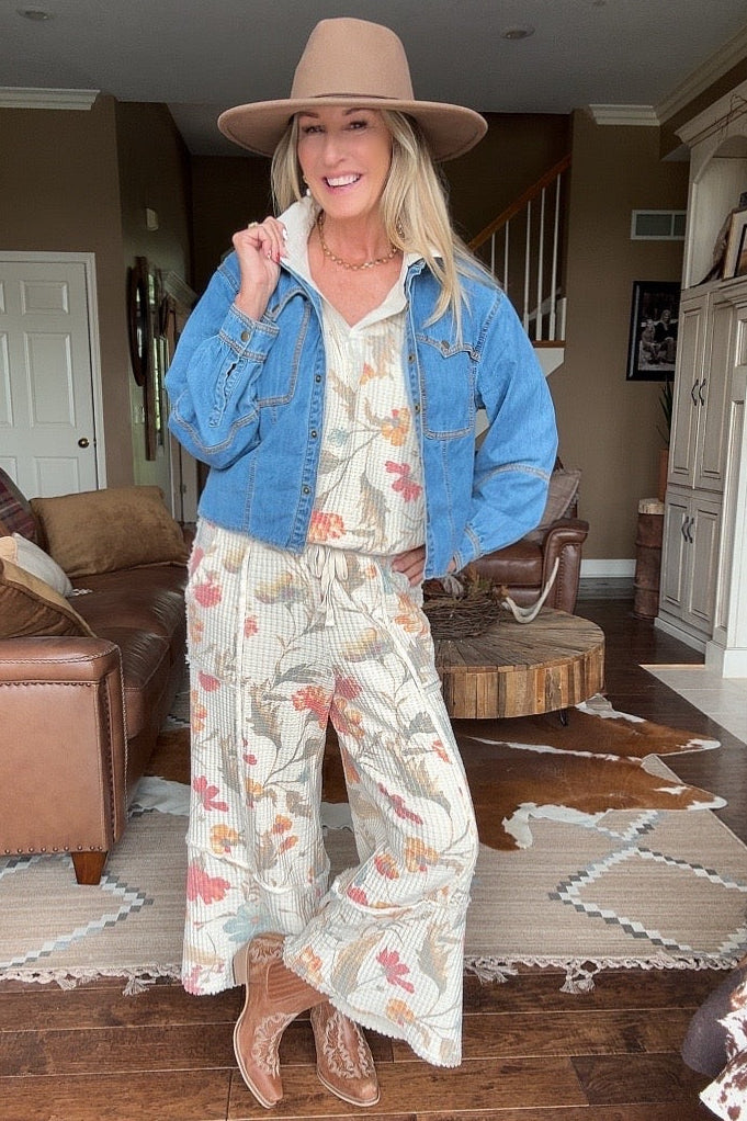 Flower Market Amber Waffle Pants