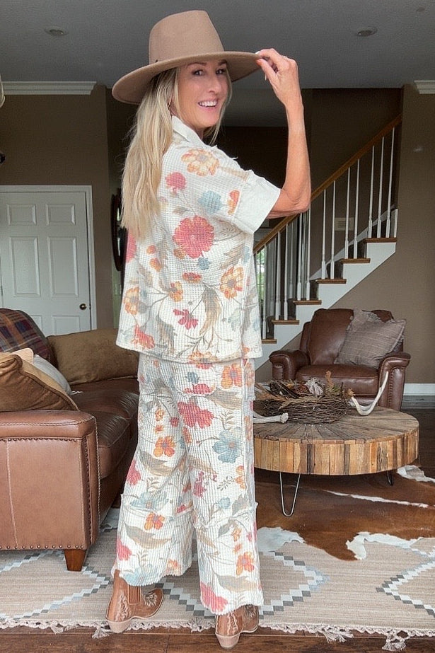Flower Market Amber Waffle Pants