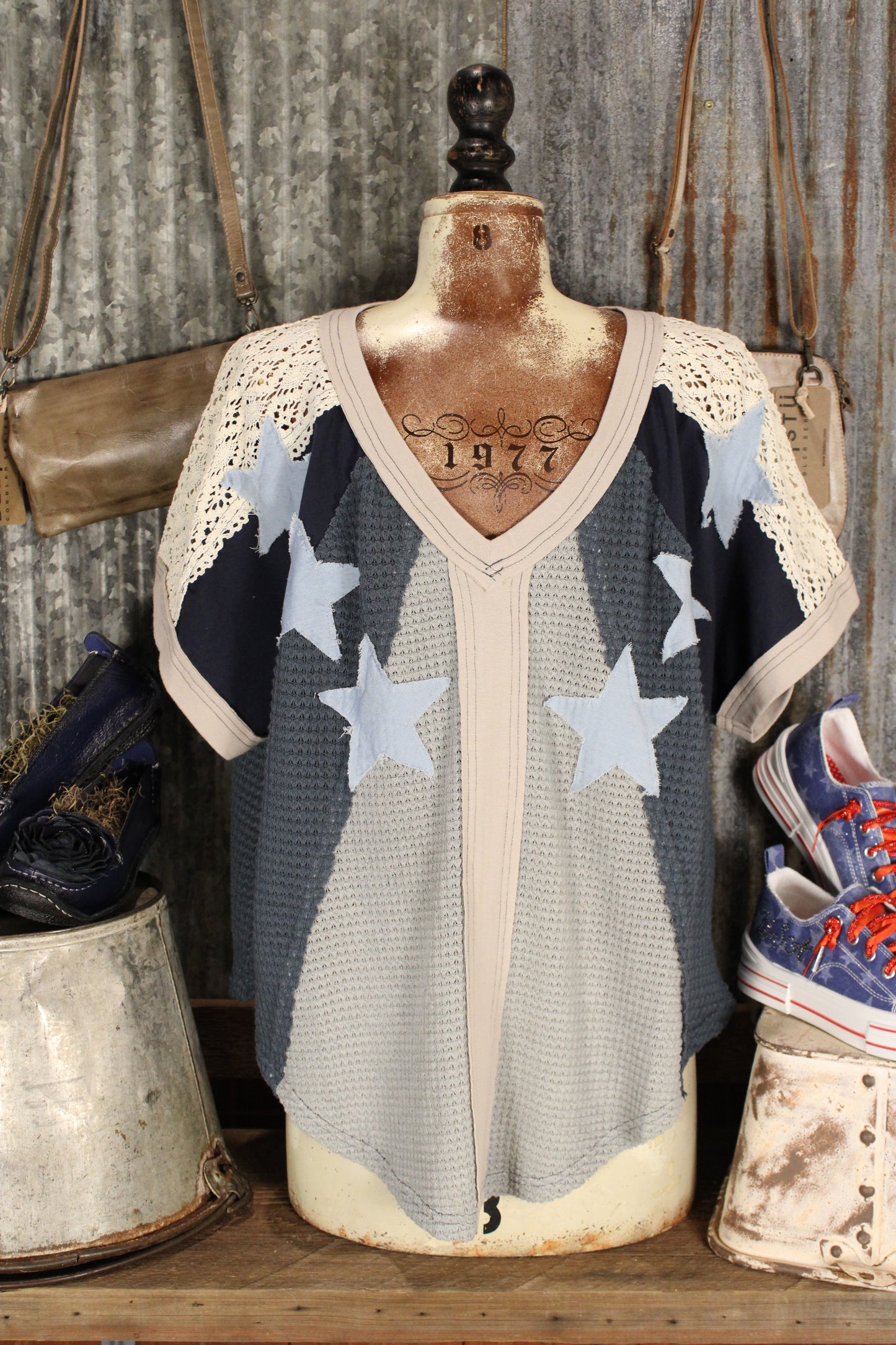 Starfall Blue Lace Top