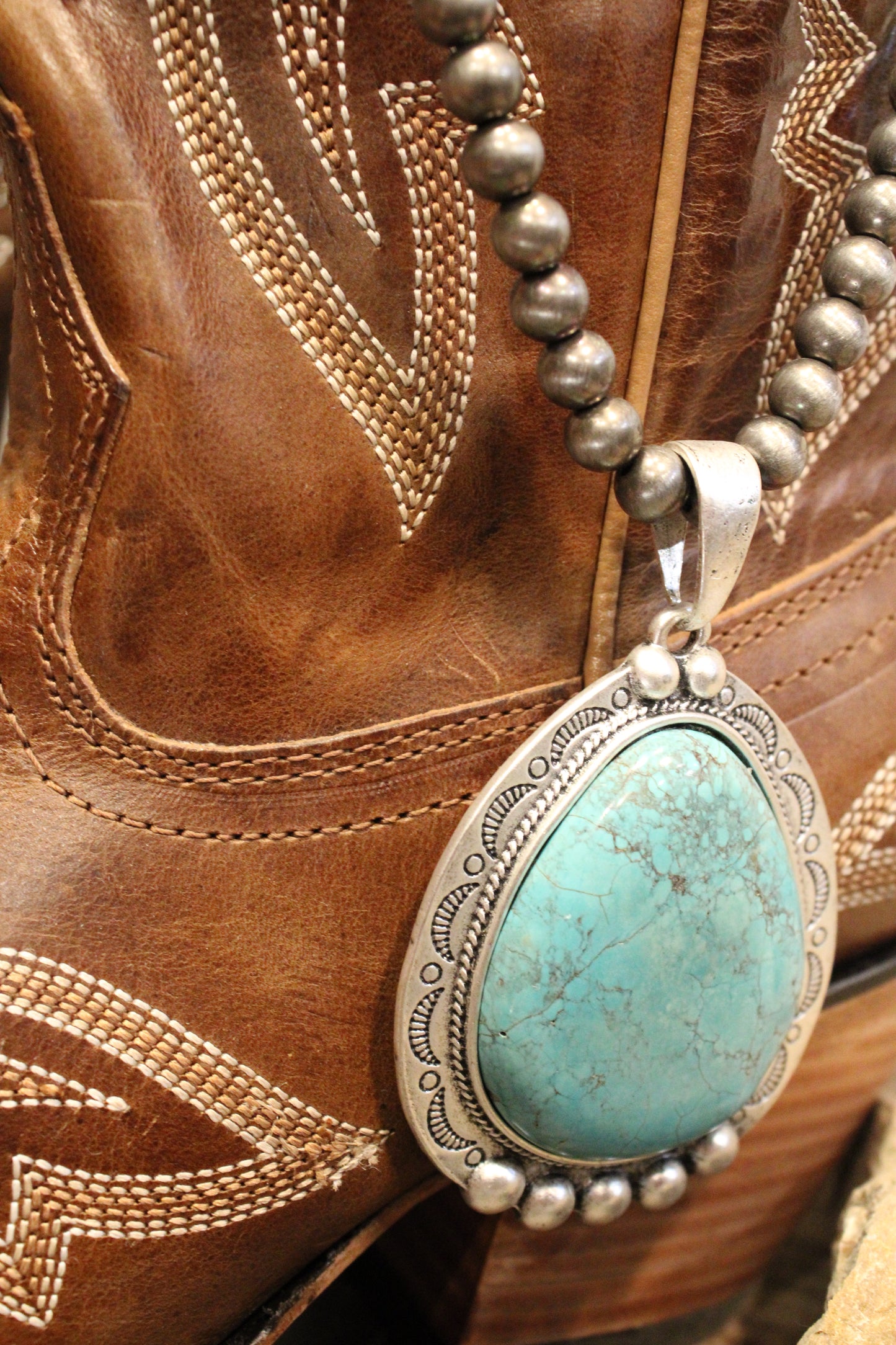 Turquoise Teardrop Necklace