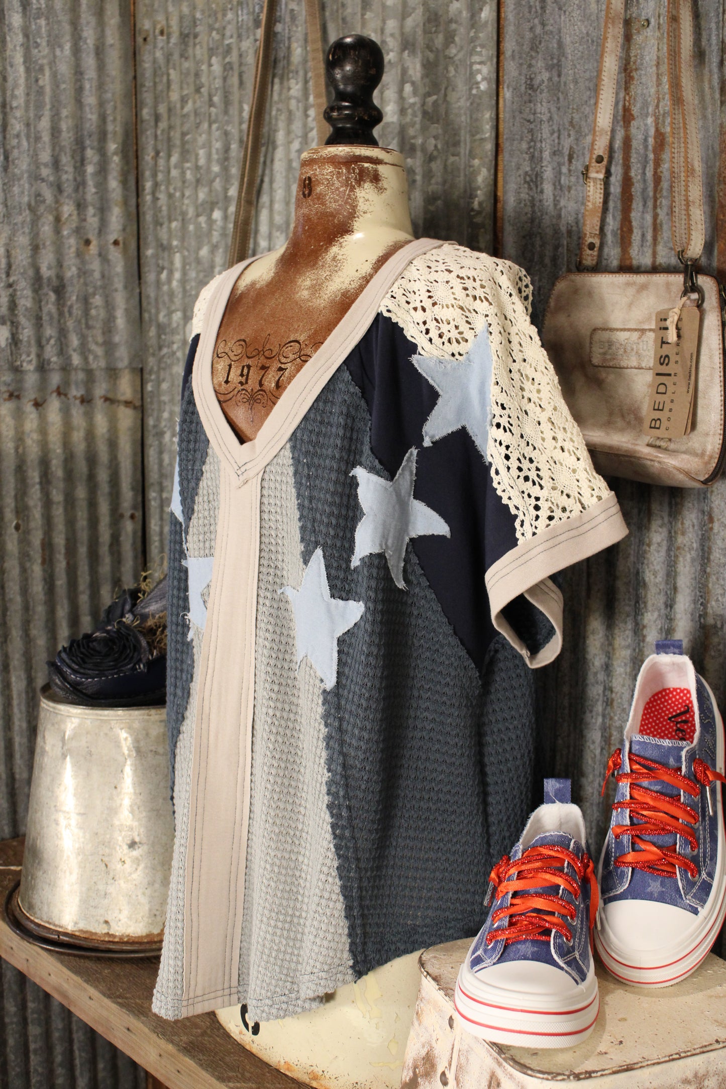 Starfall Blue Lace Top