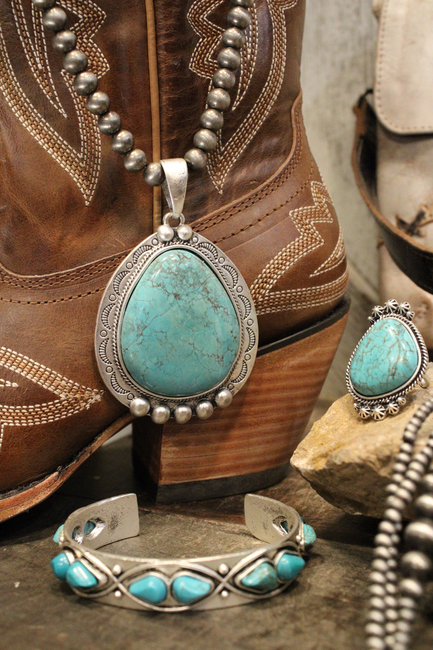 Turquoise Teardrop Necklace