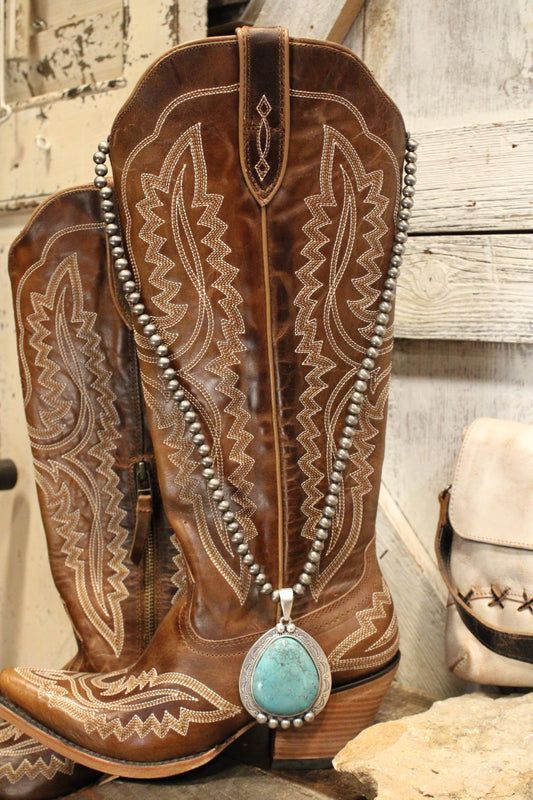 Turquoise Teardrop Necklace