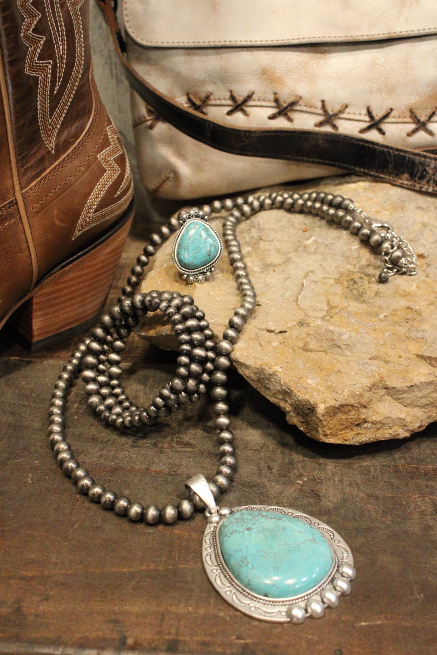 Turquoise Teardrop Necklace