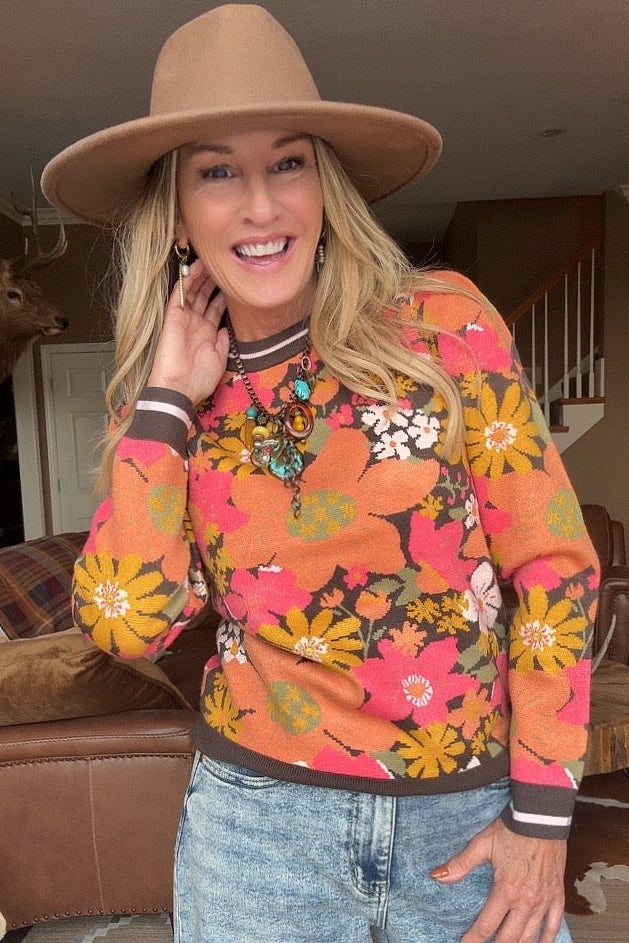 Autumn Wildflower Woven Top