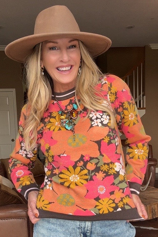 Autumn Wildflower Woven Top