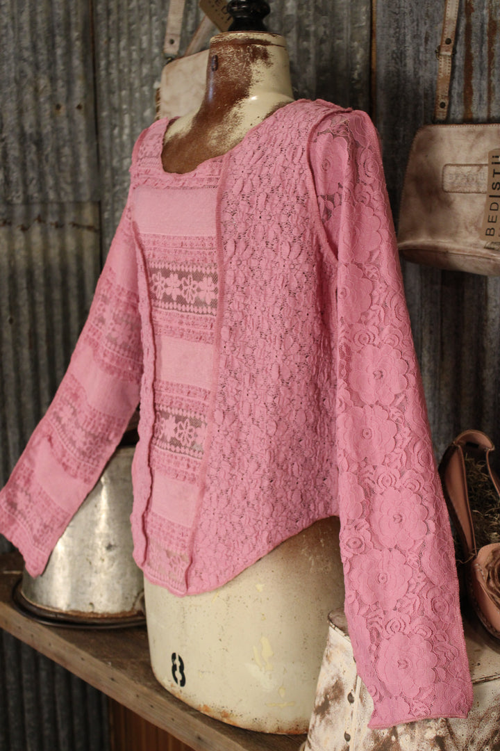 Now You See Me Pink Mesh Top