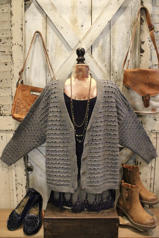 Dusty Porch Gray Cardigan