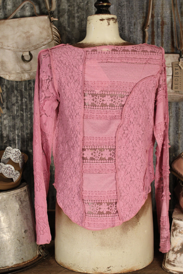 Now You See Me Pink Mesh Top