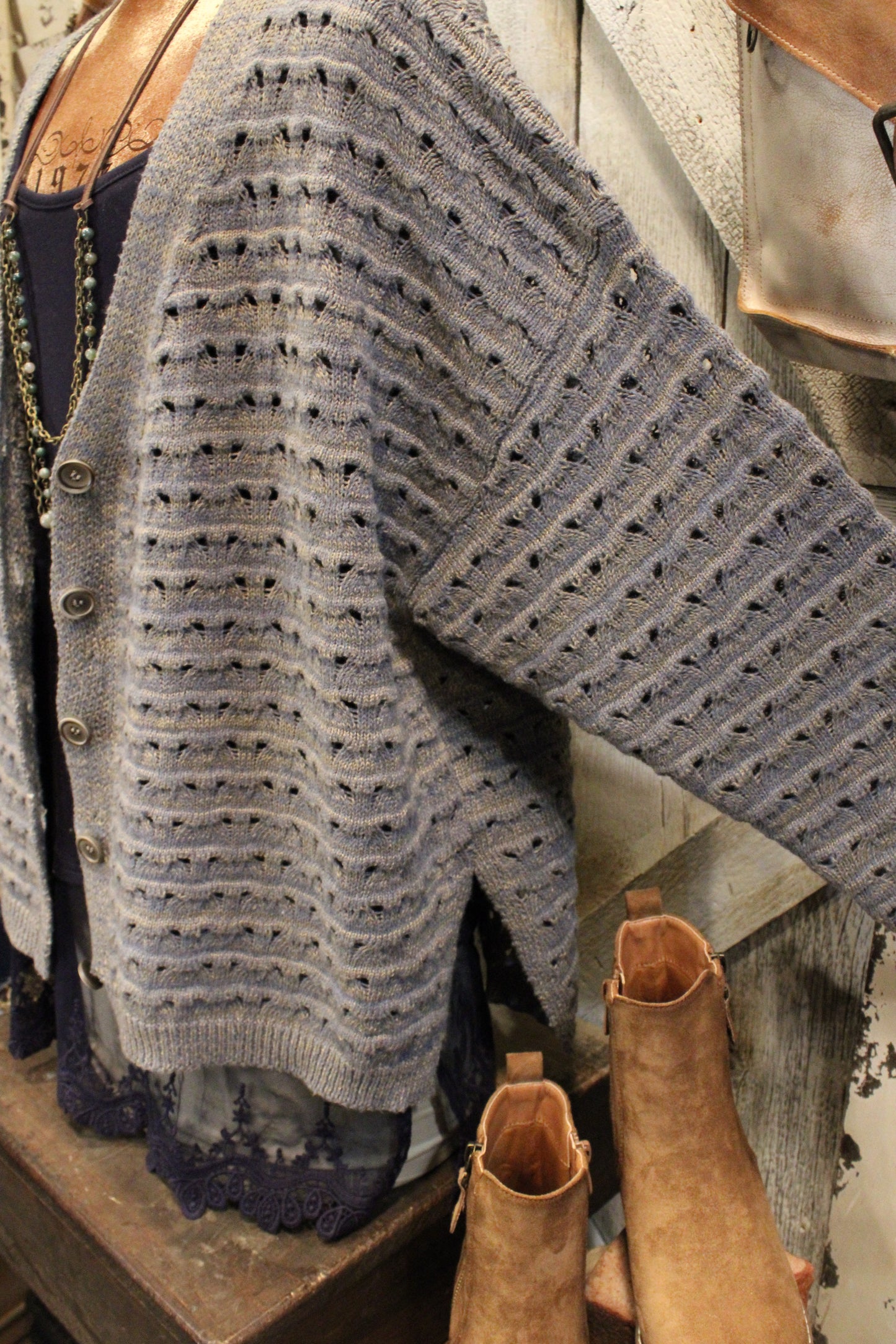 Dusty Porch Gray Cardigan