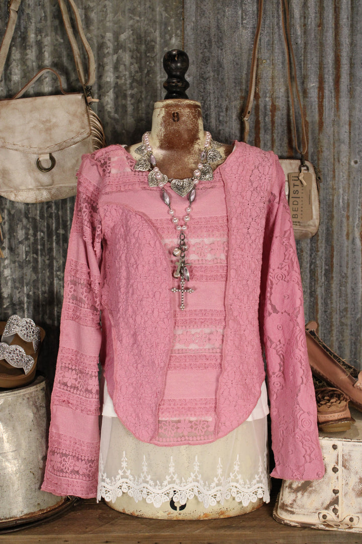 Now You See Me Pink Mesh Top