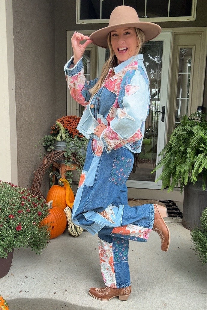 Country Romance Patchwork Pants