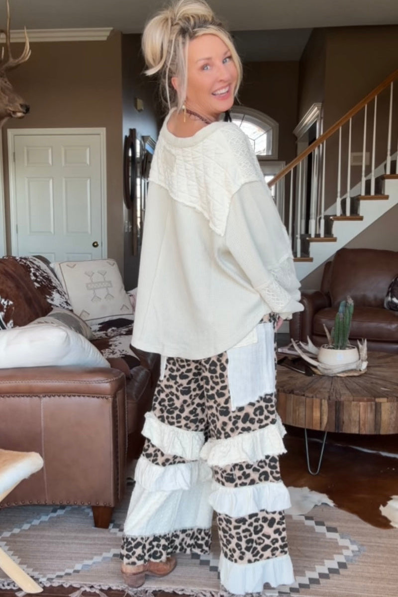 Petals And Prowl Ruffle Pants