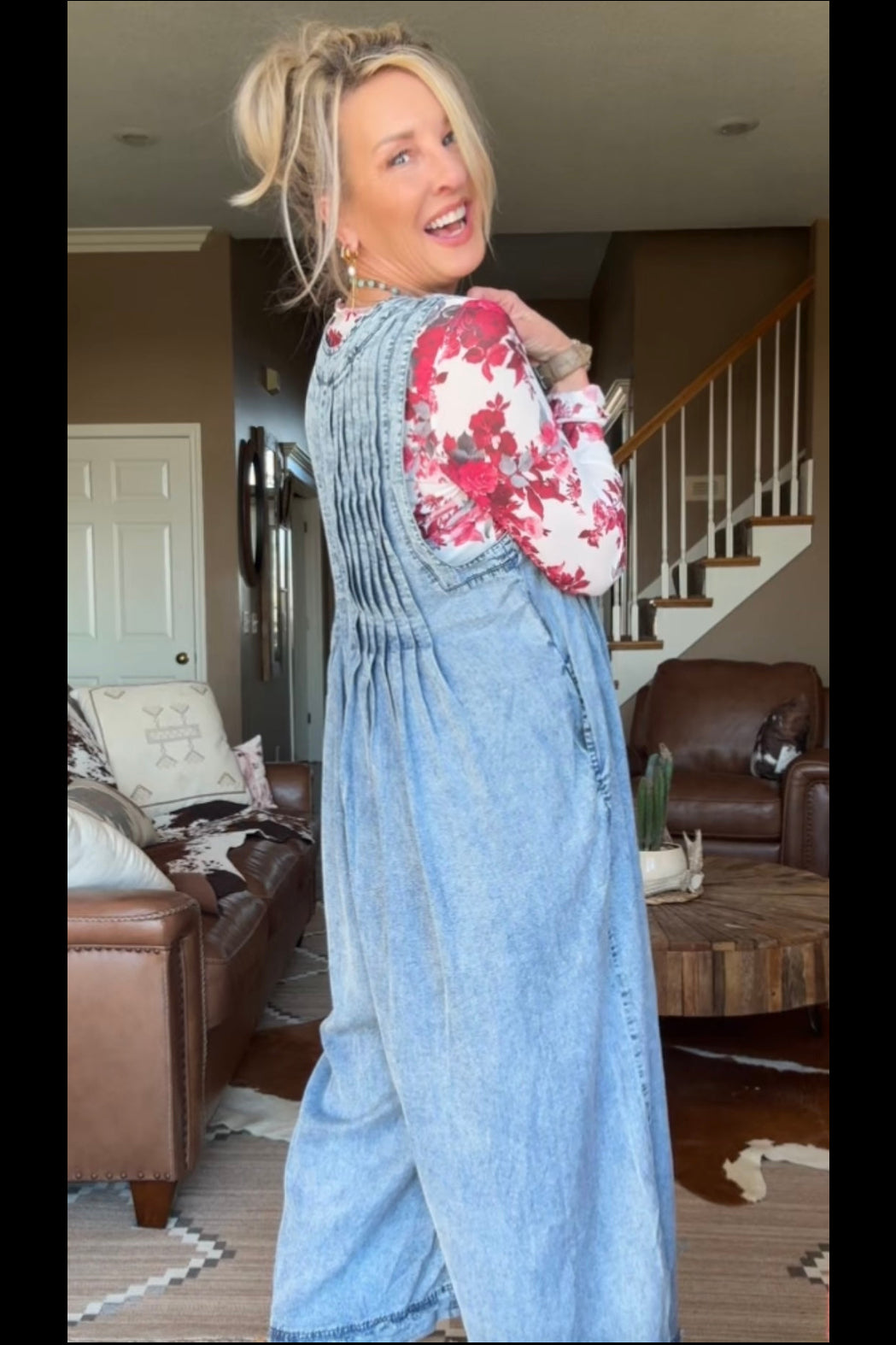 Blue Skies Capri Romper