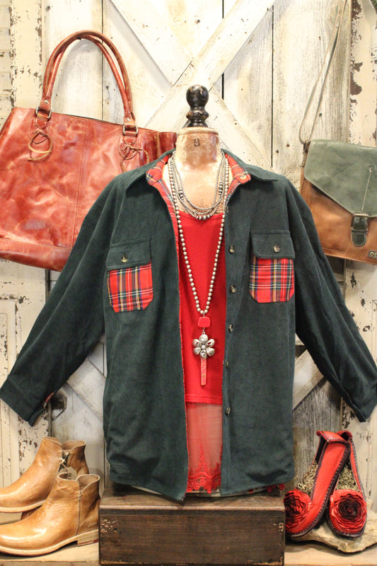 Seasons Greetings Reversible Shacket