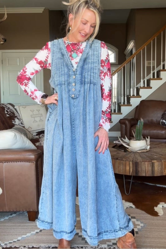 Blue Skies Capri Romper