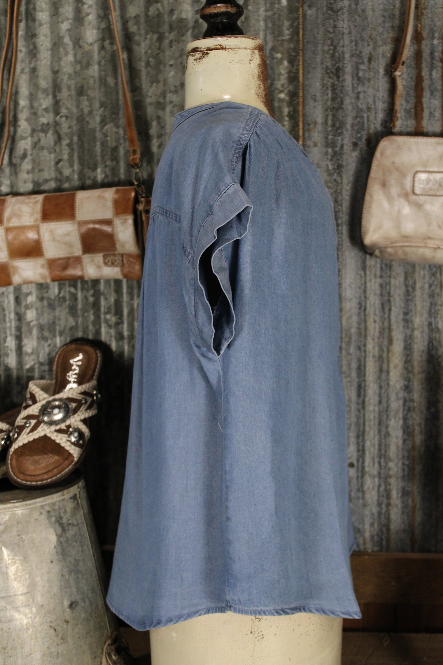Easy Days Chambray Blouse